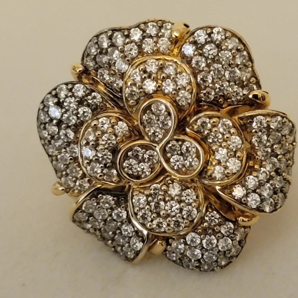 Gold plated sterling silver ring - Picture 3 of 5